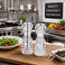 Thumbnail image #2 for Clear Acrylic Salt & Pepper Mill/Shaker Set, 6-Inch