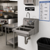 Thumbnail image #2 for 17-Inch Wall-Mount 18-Gauge 304 Stainless Steel Hand Sink with Right Side Splash and Gooseneck Faucet