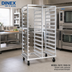 Thumbnail image #2 for Dinex Mobile Double-Bank Full-Height Open-Sided Aluminum Utility Rack for 24 18 x 26 Pans