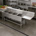 Thumbnail image #2 for John Boos Pro-Bowl 4-Compartment Sink with 18-Inch Right Drainboard, 20 x 20 x 12-Inch Bowls, 14-Gauge Stainless Steel