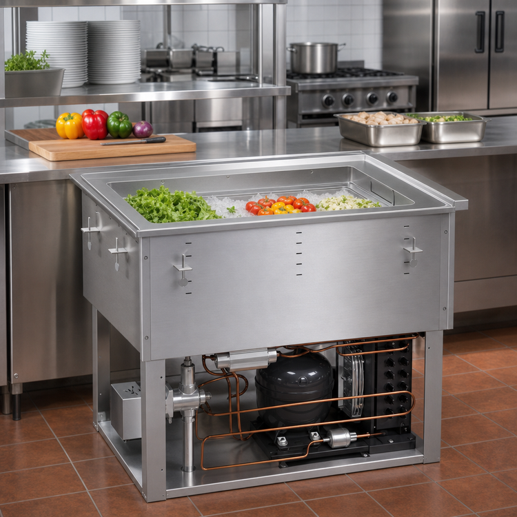 Product image #3 for Vollrath Hot/Cold/Frozen 1-Well Auto-Drain Drop-In Food Well, 120/208-240V