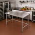Thumbnail image #2 for Sapphire Manufacturing 48-Inch x 24-Inch 18-Gauge Stainless Steel Work Table with 5-Inch Backsplash