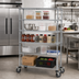Thumbnail image #2 for Quantum 60 Inch x 18 Inch x 80 Inch Mobile Wire Shelving Cart with 5 Shelves and Casters