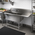 Thumbnail image #2 for John Boos Pro-Bowl Floor Model 2-Compartment Stainless Steel Sink with Right Drainboard
