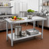 Thumbnail image #2 for John Boos Stallion Economy Stainless Steel Work Table, 72 x 24 Inches, Flat Top with Adjustable Undershelf