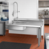 Thumbnail image #2 for Eagle Group Straight Soiled Dishtable with 20 x 20 x 5 Inch Pre-Rinse Sink, 72 Inch, Right-to-Left
