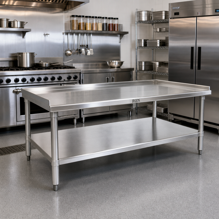 Product image #2 for John Boos Stainless Steel Equipment Stand, 60 x 30 x 24 Inches, with Adjustable Undershelf