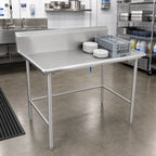 Thumbnail image #2 for John Boos DST6R10-3073SBW 72-7/8-Inch Stainless Steel Dish Sorting Table, 16-Gauge, 10-Inch Backsplash, Open Base