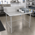 Thumbnail image #2 for John Boos 72-7/8-Inch Stainless Steel Dish Sorting Table with 10-Inch Backsplash and Rolled Edge