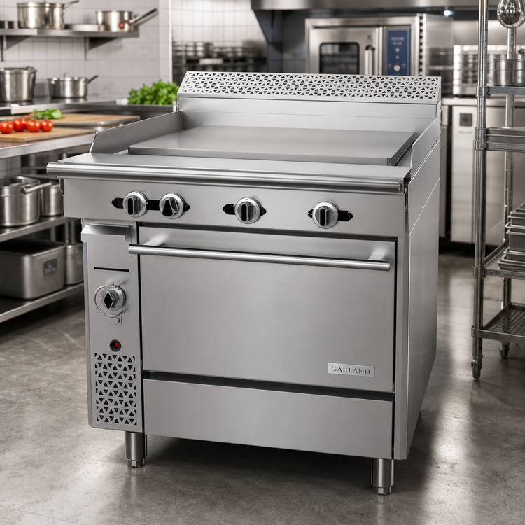 Product image #2 for Garland Cuisine Series Heavy Duty 36-Inch Natural Gas Plancha Range with Convection Oven
