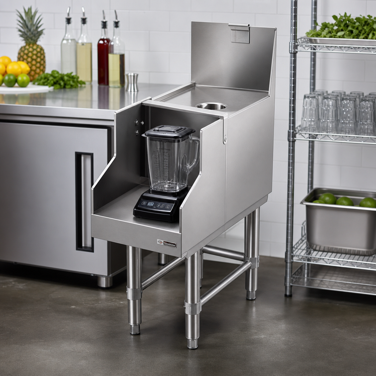 Product image #2 for Spec-Bar 18-Inch Freestanding Blender Station with Drainboard Top and Blender Shelf