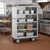 Thumbnail image #1 for FWE Super Duty Enclosed Queen Mary Utility Cart, 5 Shelves, 48 Inch Wide, Stainless Steel