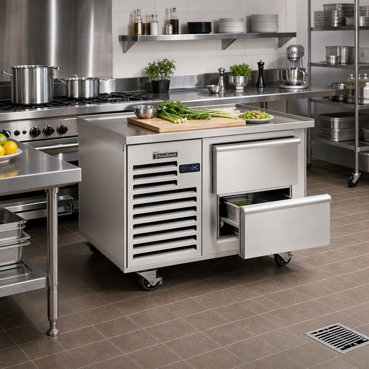 Product image #2 for Traulsen Spec-Line 48-Inch Self-Contained Two-Drawer Refrigerated Equipment Stand