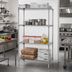 Thumbnail image #2 for Quantum Chrome Plated Wire Shelving Starter Kit, 24W x 18D x 74H Inches