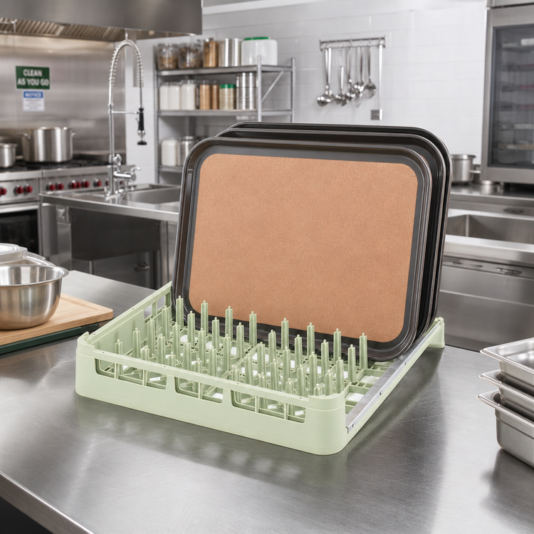 Product image #2 for Vollrath Signature Full-Size Open-End Tray & Pan Rack, Light Green