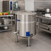 Thumbnail image #2 for 30-Gallon Stationary Electric Tri-Leg Steam Kettle, 2/3 Steam Jacket