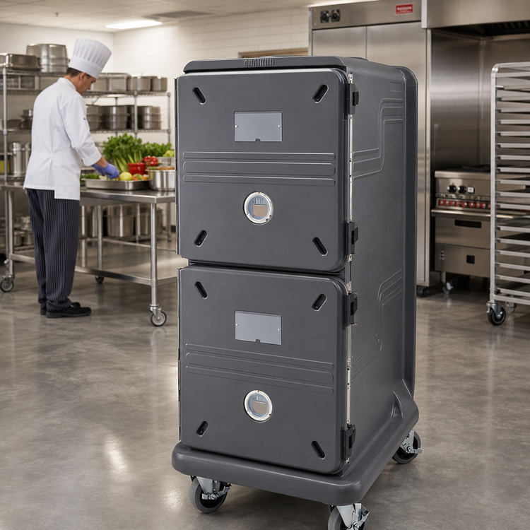 Product image #2 for Cambro Pro Cart Ultra Electric Front-Loading Hot Food Pan Carrier, 20 GN 1/1 Pan Capacity