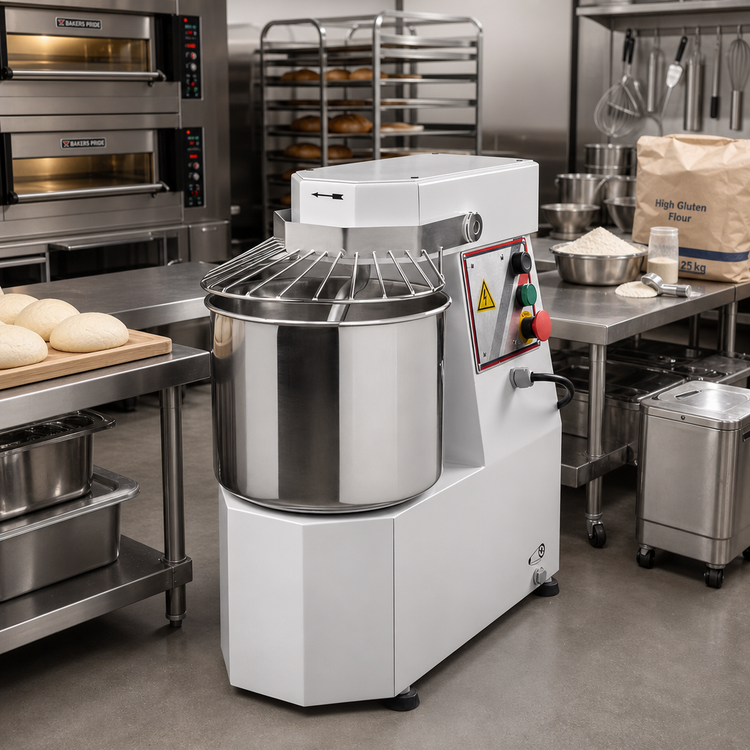 Product image #2 for Elite Series 22 lb Capacity 2-Speed Fixed-Bowl Spiral Dough Mixer, 208V, 3-Phase