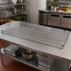 Thumbnail image #2 for Quantum 2460CHD Heavy-Duty Chrome Wire Shelf, 60"W x 24"D, 1,000 lb. Capacity