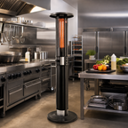 Thumbnail image #2 for Omcan USA 43124 Freestanding Electric Carbon Fiber Patio Heater with 360° Tip-Over Safety Switch