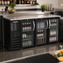 Thumbnail image #2 for Beverage-Air BB72HC-G-B 72-Inch Three-Section Glass Door Back Bar Refrigerator with Stainless Steel Top