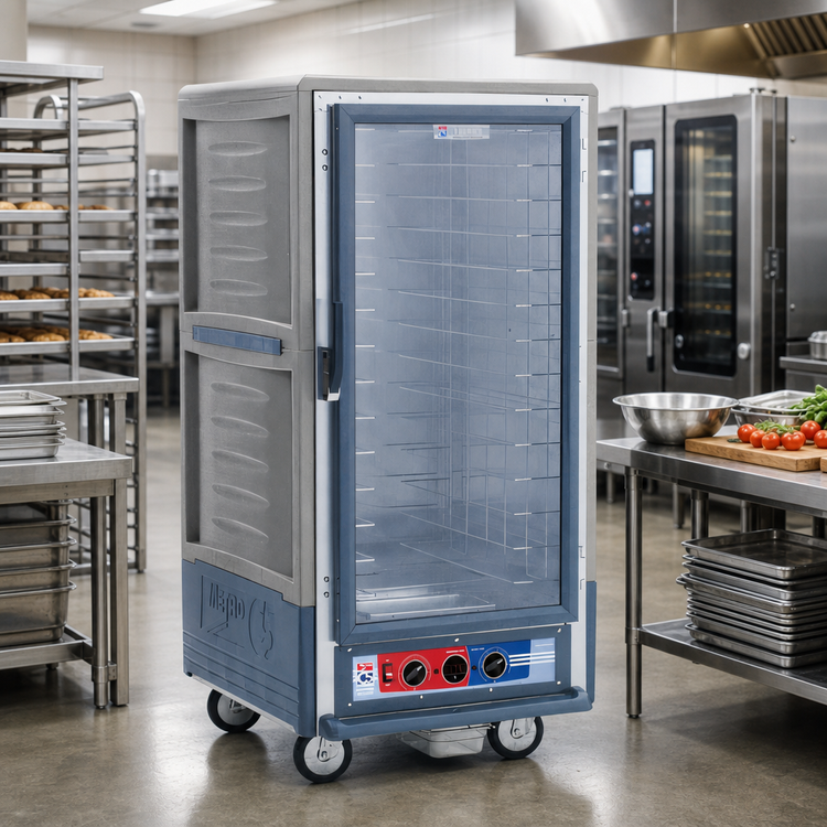Product image #2 for Metro C5 3 Series 3/4 Height Mobile Moisture Heated Holding and Proofing Cabinet with Gray Insulation Armour and Clear Polycarbonate Door