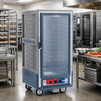 Thumbnail image #2 for Metro C5 Insulation Armour C537-MFC-4-GY Mobile Moisture Heated Holding & Proofing Cabinet, 3/4 Height, Clear Door, 14 Sheet Pan Capacity