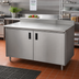 Thumbnail image #2 for Advance Tabco Special Value Enclosed Work Table with Cabinet Base and Hinged Doors, 108