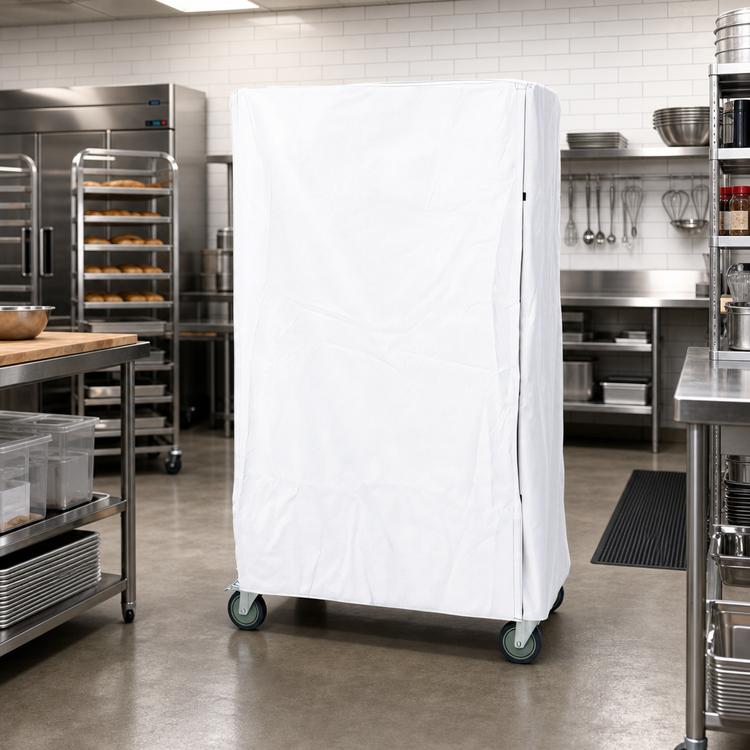 Product image #2 for Quantum White Nylon Wire Cart Cover for 24" x 72" x 63" Wire Carts