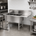 Thumbnail image #2 for John Boos B-Series 2-Compartment Stainless Steel Sink with 24-Inch Right Drainboard and 14-Inch Deep Bowls