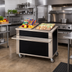 Thumbnail image #2 for DineXpress 46-Inch Mobile Solid Top Utility Serving Counter with Stainless Steel Top