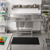 Thumbnail image #2 for Eagle Spec-Master FN Series Coved-Corner Two-Compartment Sink with Dual 18-Inch Drainboards, 76-Inch Wide