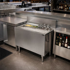 Thumbnail image #2 for Krowne Royal Series KR19-30DP-10 30-Inch Built-In Underbar Ice Bin/Cocktail Unit with 10-Circuit Cold Plate, 122-lb Ice Capacity