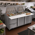 Thumbnail image #3 for Victory UltraSpec V-Core 72-Inch Three-Section Sandwich Prep Refrigerator with 2 Doors, 2 Drawers, and 30-Pan Top
