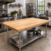 Thumbnail image #2 for John Boos Boos Block Blended Edge Grain Northern Hard Rock Maple Kitchen Countertop, 84 x 48 x 1-3/4 in., Penetrating Oil Finish