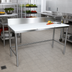 Thumbnail image #2 for John Boos TC099 48-Inch x 30-Inch Trimming Table with 3/4-Inch Reversible Poly Top and 6-Inch Backsplash