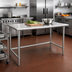 Thumbnail image #2 for Deluxe Series 72-Inch x 30-Inch Stainless Steel Work Table with Open Tubular Base