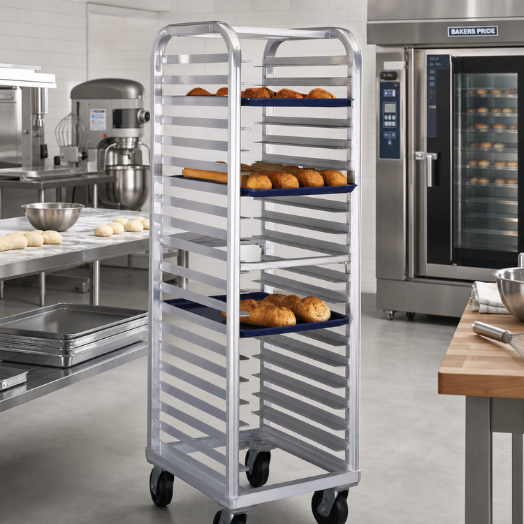 Product image #2 for Lifetime Series End-Loading Aluminum Bun Pan Rack for 18 x 26 Inch Pans, 20 Pan Capacity
