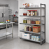 Thumbnail image #2 for Cambro Camshelving Basics Plus 5-Tier Solid Add-On Polymer Shelving Unit, 21 x 54 x 84 Inches, Brushed Graphite
