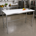 Thumbnail image #2 for John Boos 48-Inch x 30-Inch Reversible Poly Top Trimming Table with Stainless Steel Legs
