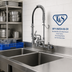 Thumbnail image #2 for T&S Brass MPY-8WCN-06-CR Mini Wall-Mount Pre-Rinse Faucet — 8-Inch Centers, 6-Inch Swing Nozzle, Low-Flow Spray Valve