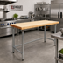 Thumbnail image #2 for Eagle Group 60-Inch x 30-Inch 1-3/4-Inch Thick Hardwood Top Work Table with Open Galvanized Base