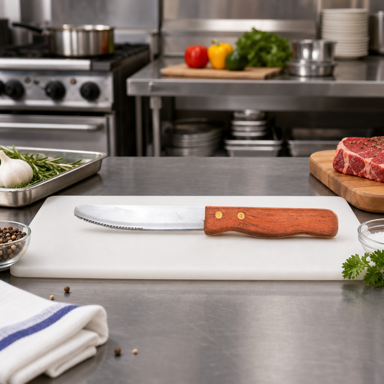 Product image #2 for American Metalcraft KNF3 10-Inch Steak Knife with Hardwood Handle and Rounded Tip