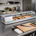 Thumbnail image #2 for Turbo Air Self-Contained Refrigerated Sushi Display Case, 59-3/4-Inch Wide, Left Compressor, 4 Sliding Glass Doors