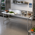 Thumbnail image #2 for Advance Tabco 144-Inch x 24-Inch Stainless Steel Work Table with 5-Inch Backsplash and Open Base