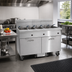 Thumbnail image #2 for Imperial 5-Station Electric Floor Fryer with Built-In Space Saver Filter System, 75 lb. Tanks, Tilt-Up Elements