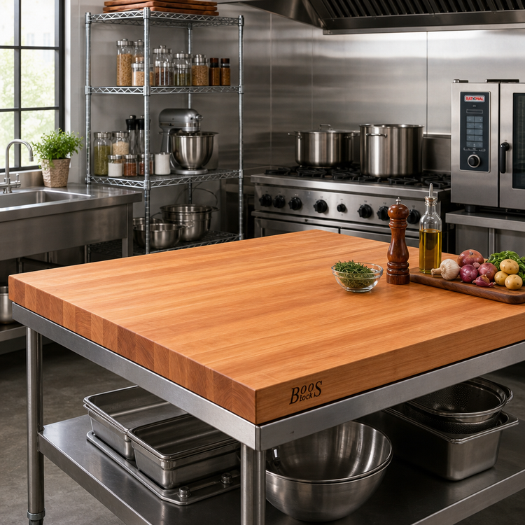 Product image #2 for Boos Block American Cherry Edge Grain Kitchen Countertop with Varnique Finish, 72 x 32 x 2.25 Inches