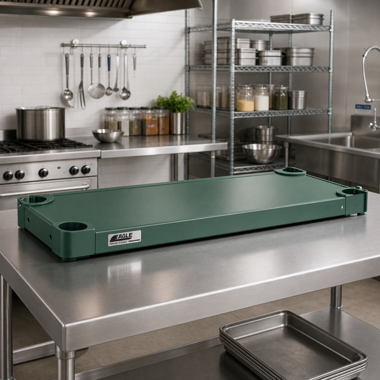 Product image #2 for Eagle Quik-Set Flat Solid Shelf, 42 x 24 Inches, 14-Gauge Galvanized Steel, Green Epoxy Finish