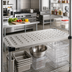 Thumbnail image #2 for Metro Super Erecta 42 x 21 Inch Louvered Embossed Type 304 Stainless Steel Shelf with Raised Ship's Edge