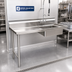 Thumbnail image #2 for Spec-Master Straight Soiled Dishtable with Left-to-Right Operation and 20 x 20 x 5 Inch Pre-Rinse Sink, 48 x 30 Inches, 14-Gauge 304 Stainless Steel Top